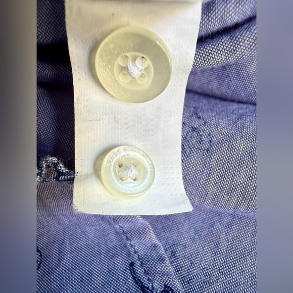 Bonobos Slim Fit Floral Embroidered Button-Down Shirt L Chambray Blue Cotton 🌿 - Picture 8 of 8